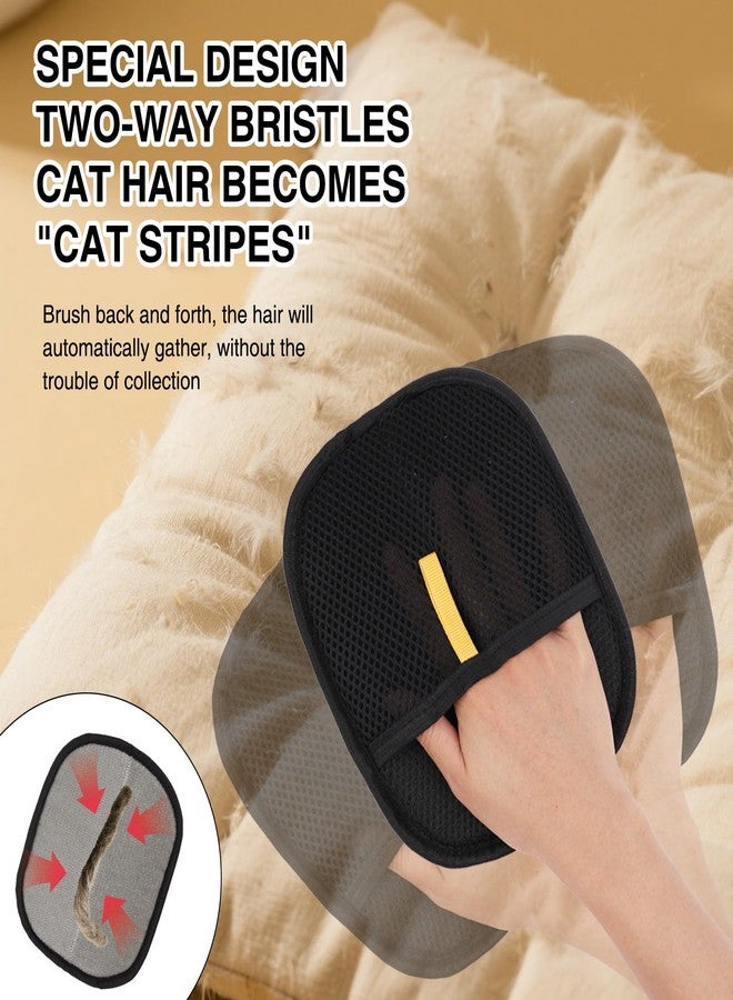 LOGJAM 2 PCS Pets Static Hair Removal Gloves for Cats & Dogs, Reusable Double Sided Pet Grooming Glove Tool for Couch Furniture Carpet - Image 3